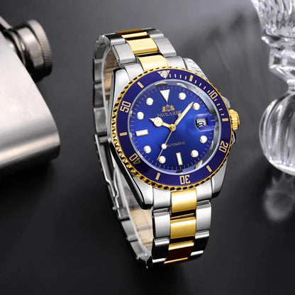 High Quality Automatic Mechanical Watch for Men Stainless Steel Red Dial Date Strong Luminous Luxury Men's Watch