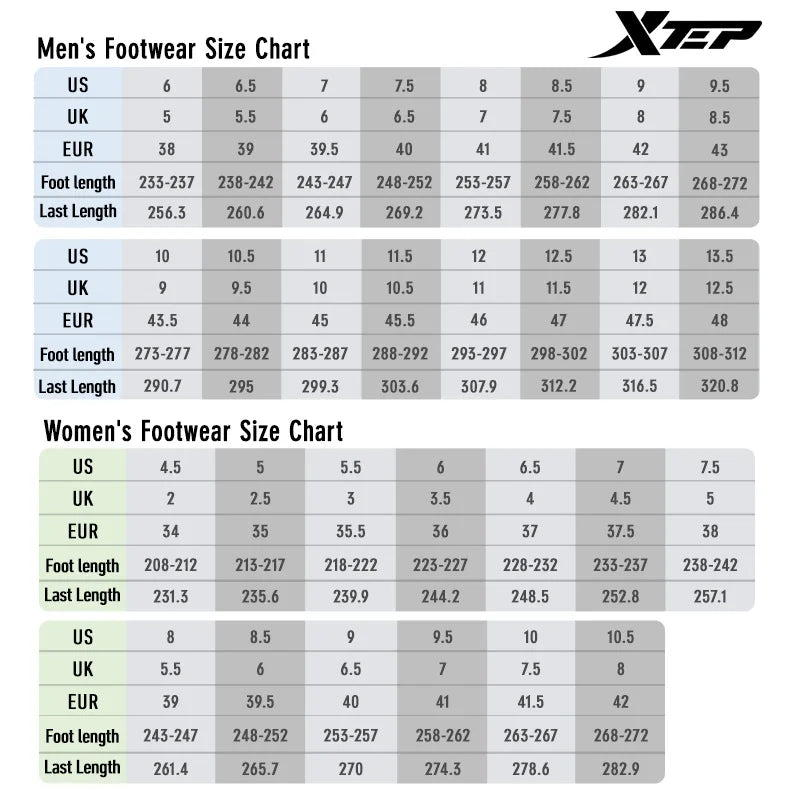 Xtep Running Shoes For Men 2025 Winter Trendy Shock Absorption Cushioning Non-Slip Comfortable Lace Up Sneakers 875419110045