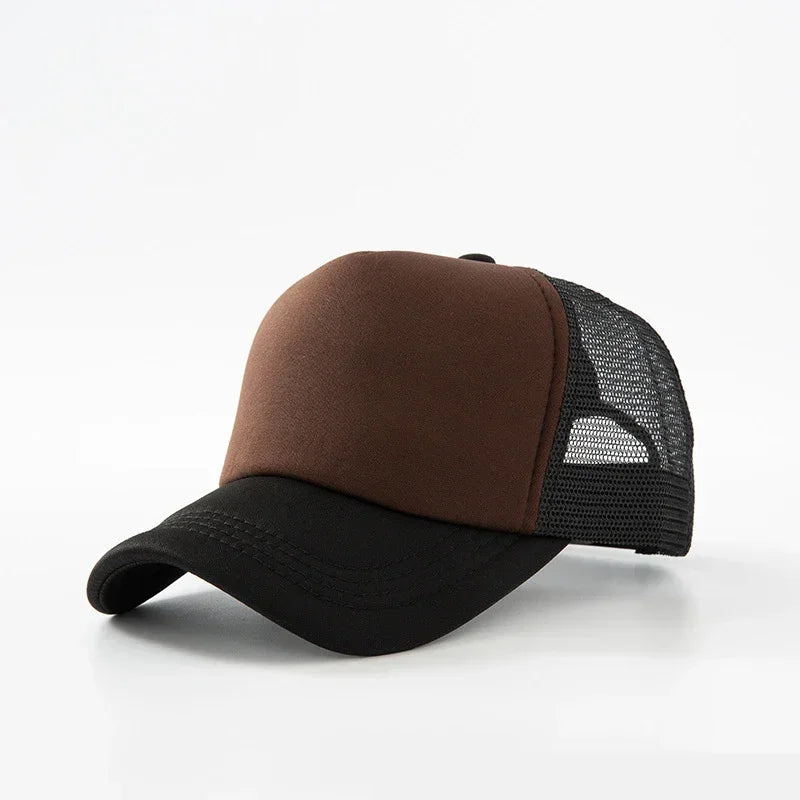 Custom Hat with Logo Printing Polyester Mesh Trucker Hat Adjustable Dad DIY Logo Baseball Cap for Men Women