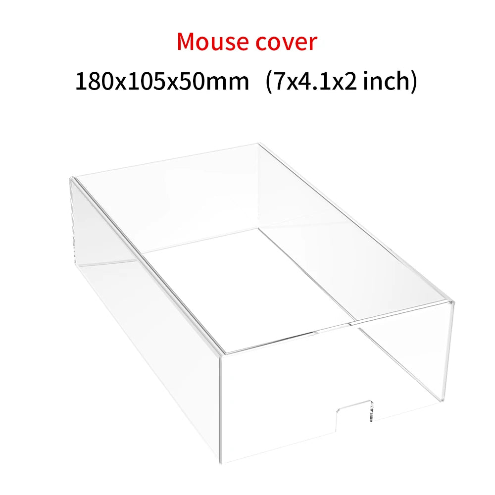 Transparente Schutzabdeckung aus Acryl für mechanische Tastaturen, Staubschutz für 60/61/64 96 98104/108 Tasten, Mausabdeckung und Tastaturabdeckung