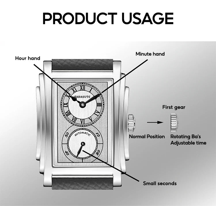 FARASUTE Luxury Fully Automatic Mechanical Men Watch Seagull Sports Sapphire Stainless Steel Doctor Wristwatch reloj hombre ﻿