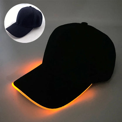Adult Hat Led Optical Fibre Cap Hip Hot Hat NightClub Concert Masquerade Outdoor Fun Event Supplies Rap Summer Hat