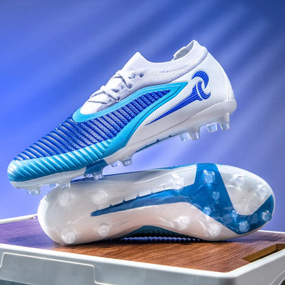 Nouvelles chaussures de football pour hommes, crampons longs antidérapants et respirants pour le sport en extérieur, idéales pour l'entraînement et les matchs, confortables pour adultes