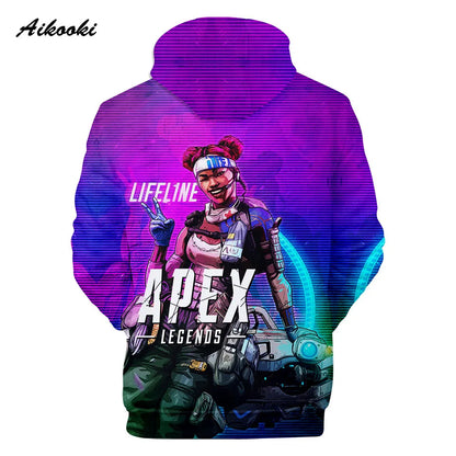 Personality 3D Printed Game Apex Legends Hoodies Sweatshirts Men Women High Quality Hoody Game Long Sleeve Plus Size Hoodies