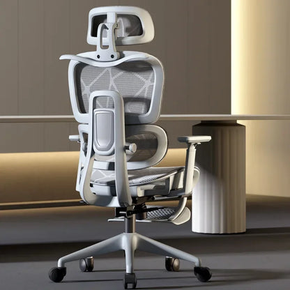 Electronic Gaming Computer Chair Adjustable Ergonomic Office Chair with Lumbar Support, Reclining Mesh Gaming Computer Chair, Swivel Executive Desk Chair with Headrest & Wheels