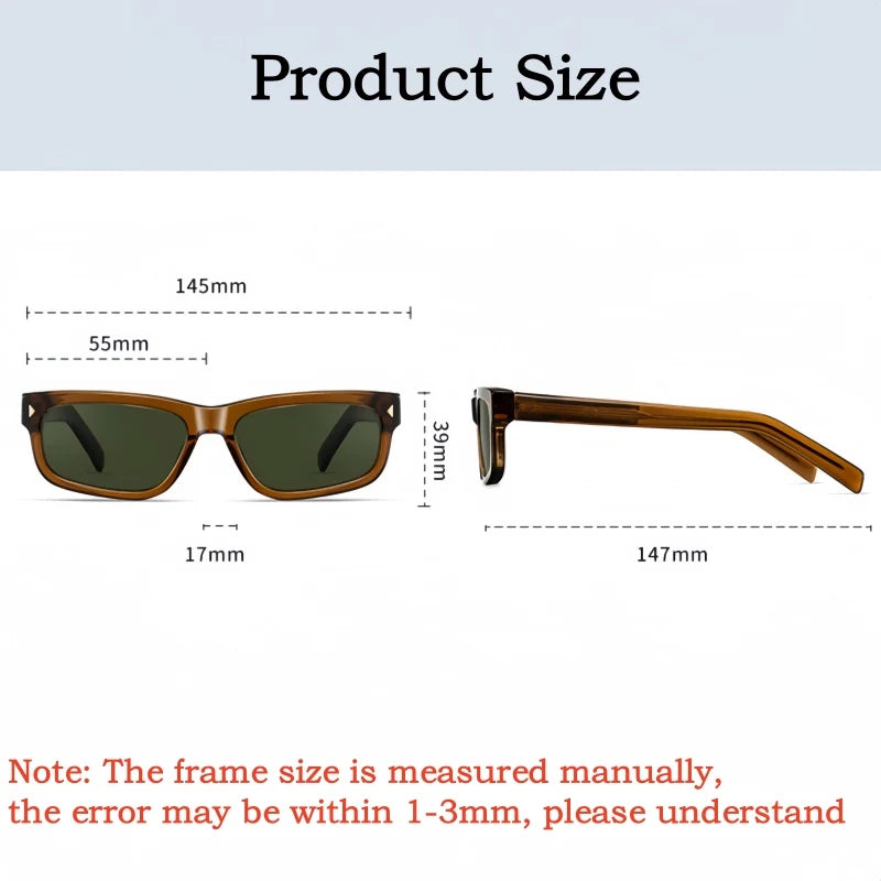 TFTB Fashion Trend Polarized Men's and Women's Sunglasses High quality Acetate Retro Square UV Protection Driving Glasses S32241