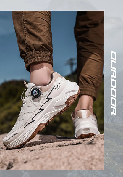 Sneakers til mænd, casual udendørssko, skridsikre, stødabsorberende og alsidige offroad-vandresko med komfortabel, blød sål til løb for mænd