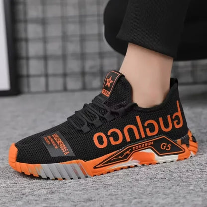 Sportschool Nieuwe gevulkaniseerde wandelsneakers met veters Comfortabele, slijtvaste casual schoenen Wandelschoenen voor de zomer Mesh-ballerina's Modieus Ademend