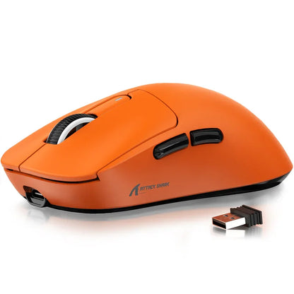 ATTACK SHARK X3 kabellose Gaming-Maus PixArt PAW3395 49g SUPERLIGHT, BT/2.4G kabellos/kabelgebunden, 6 einstellbare DPI-Stufen bis zu 26000