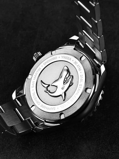 San Martin New 40mm Diver Watch YN55 Enamel Dial Classic Luxury Men Automatic Mechanical Watches Sapphire Waterproof 300m SN0009