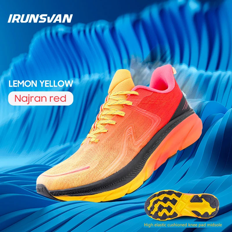IRUNSVAN 2026 Scarpe da running originali con cuscino d’aria, scarpe sportive traspiranti per fitness, salto ed esercizio, scarpe da camminata da uomo