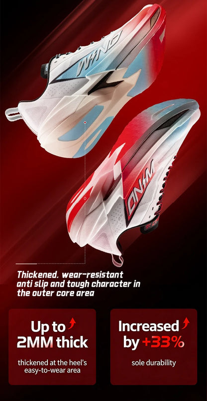 QIAODAN WIND 4PRO Carbon Plate Marathon Shoes for Men, Professional Racing Sneakers 2026, Breathable Running Sports Shoes QDB023262291