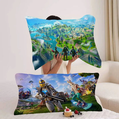 Joc de desene animate F-FortniteS. Fabricat din poliester cu uscare rapidă, antiderapant. Prosop de pernă de înaltă calitate. Față de pernă antiderapantă, fixată bine.