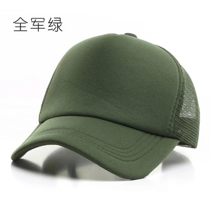 Customized Logo Mesh Baseball Caps Men Women 5 Panel Cheaper Trucker Hats Sports Team Snapback Caps Summer Sun Dad Hat Gorras