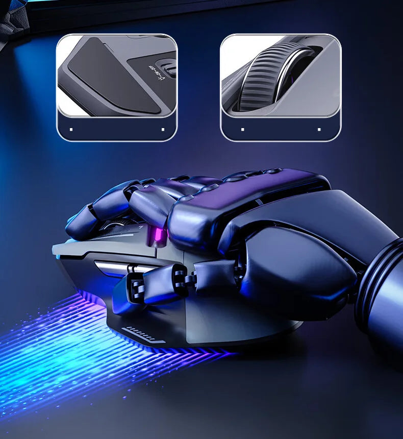 Inphic IN9PRO Wireless Gaming Mouse 26000 DPI Tri-Mode RGB Gaming Mouse, PAW3395 Sensor, Bluetooth 5.0, 2.4G & Wired, 8K Polling Rate Compatible