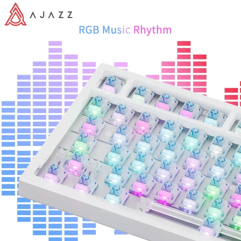 Ajazz AK820 /AK820PRO Gaming Mechanical Keyboard 82 Keys Wired Bluetooth 2.4GHz Wireless Gamer Keyboard Custom Gasket for Laptop