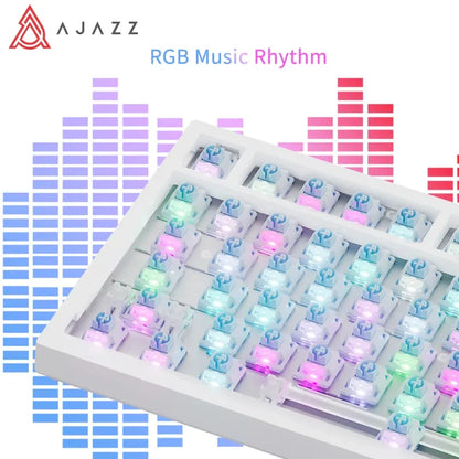 Ajazz AK820 /AK820PRO Gaming Mechanical Keyboard 82 Keys Wired Bluetooth 2.4GHz Wireless Gamer Keyboard Custom Gasket for Laptop