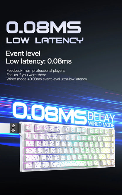 ATTACK SHARK R82 HE kabelgebundene magnetische 75%-Gaming-Tastatur mit RGB, 8000Hz, Rapid Trigger und 0.005mm Auslösung