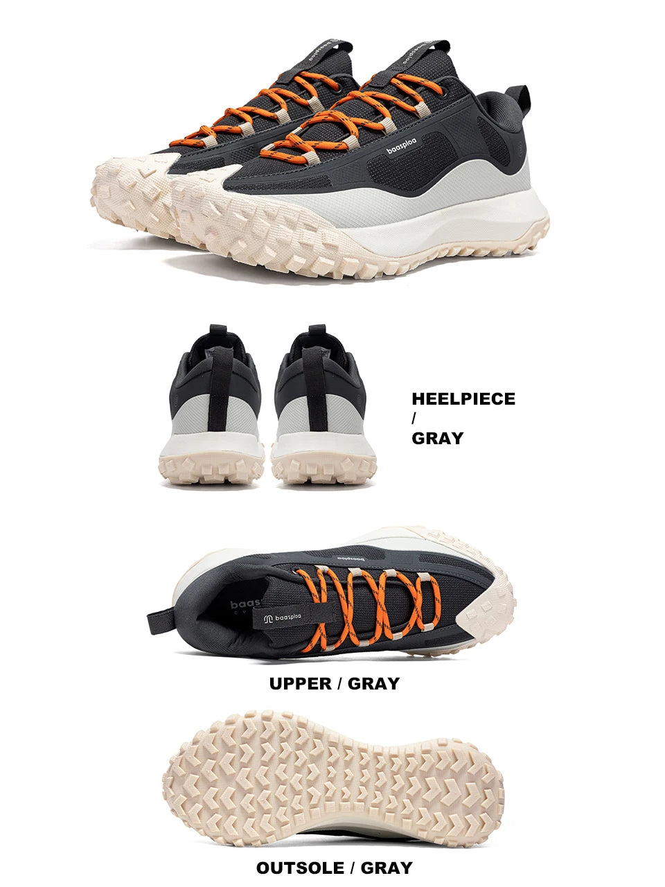 Baasploa Men Hiking Shoes High Quality Comfort Soft Waterproof Male Trekking Sneakers Resistant Non-slip Outdoor Climbing Shoes