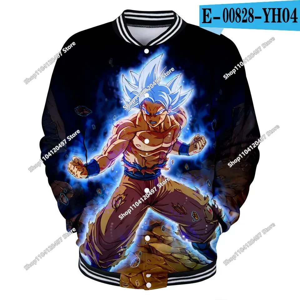 Uniforme de béisbol de estilo urbano de Dragon Ball para hombre, mujer y niños; disfraces de Son Goku para adultos; chaquetas; abrigos de primavera y otoño; cárdigans; sudaderas; regalo