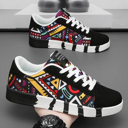 YRZL skateboard-sko til mænd, sneakers i kanvas, afslappede og åndbare gåsko, lette flade sko til mænd, trendy streetwear-sportssko