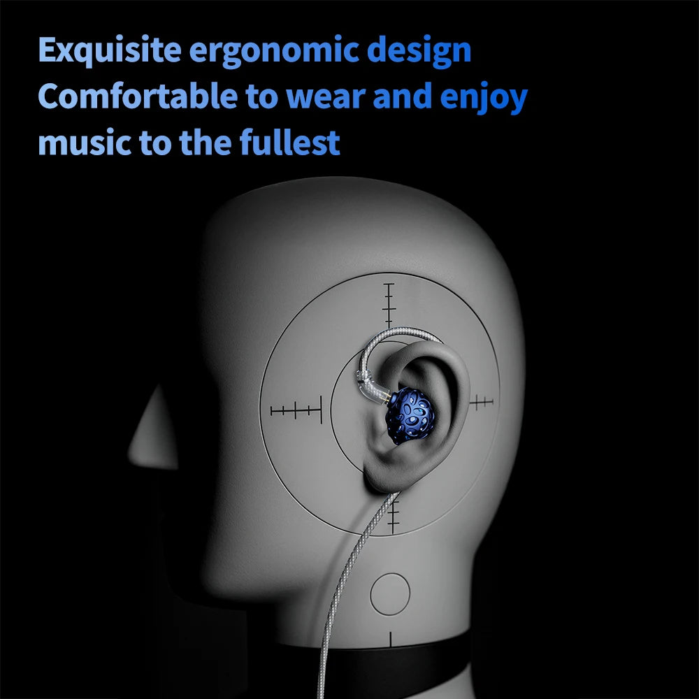 TRN Whale Shark Hybrid Earphones Triple Dynamic + Planar In-Ear Monitors headphones