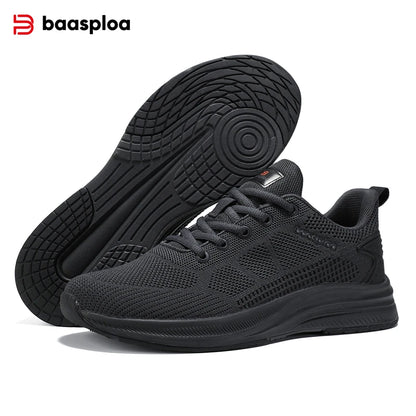 Baasploa Running Shoes Men's New Casual Lightweight Designer Mesh Sneakers Male Outdoor Breathable Lace-Up Sports Walking Shoes
