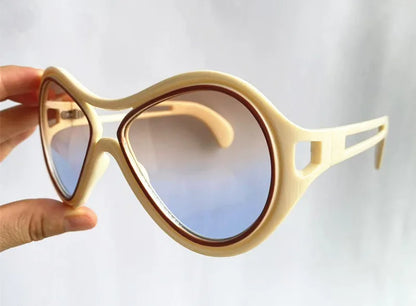 NEW Sunglasses Unisex Sun Glasses Anti-UV Spectacles Oversize Frame Eyeglasses Personality Ornamental Simplity Google