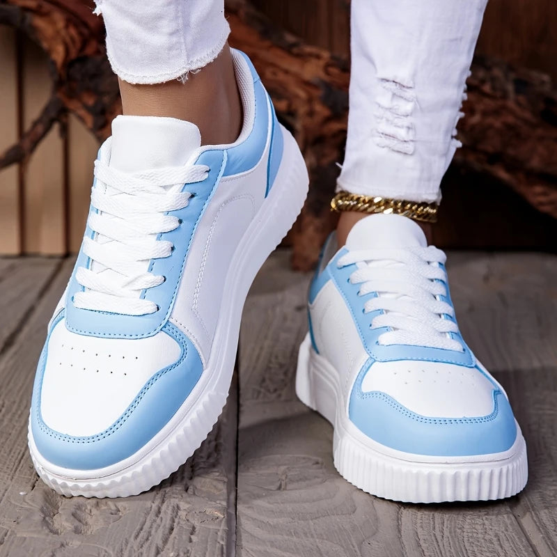 Damen- und Herren-Casual-Sneaker mit vulkanisierter Sohle, Schnürung, rutschfest, leicht und bequem, Unisex-Sportschuhe