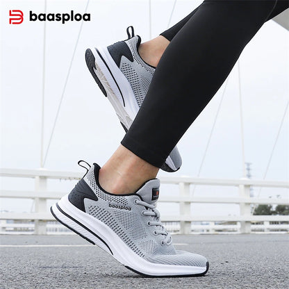 Baasploa Running Shoes Men's New Casual Lightweight Designer Mesh Sneakers Male Outdoor Breathable Lace-Up Sports Walking Shoes