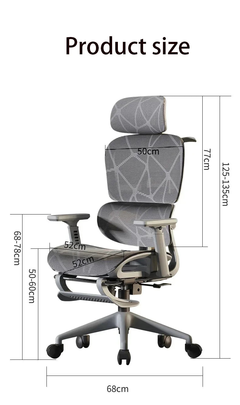 Electronic Gaming Computer Chair Adjustable Ergonomic Office Chair with Lumbar Support, Reclining Mesh Gaming Computer Chair, Swivel Executive Desk Chair with Headrest & Wheels