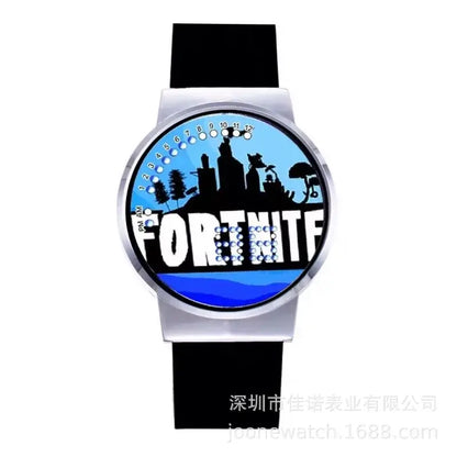 Fortnite часовник със сладък моден Cartoon дизайн, персонализиран Kawaii LED сензорен нощен часовник, ученически електронен часовник, подарък за приятели