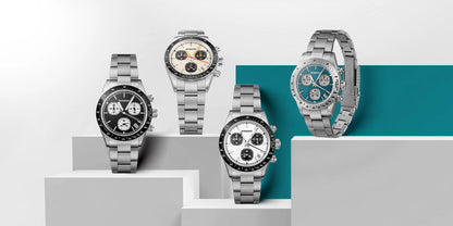 Boderry GOLDACE Titanium Chronograph Watch Mecha-Quartz Movement Luminous Business Wristwatch 100M Waterproof Clock