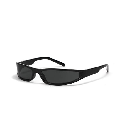 Y2k Futuristic Sunglasses Women Men Vintage Small Rectangle Frame Wrap Around Sun Glasses Punk Cool Mirror Eyewear Sports Shades