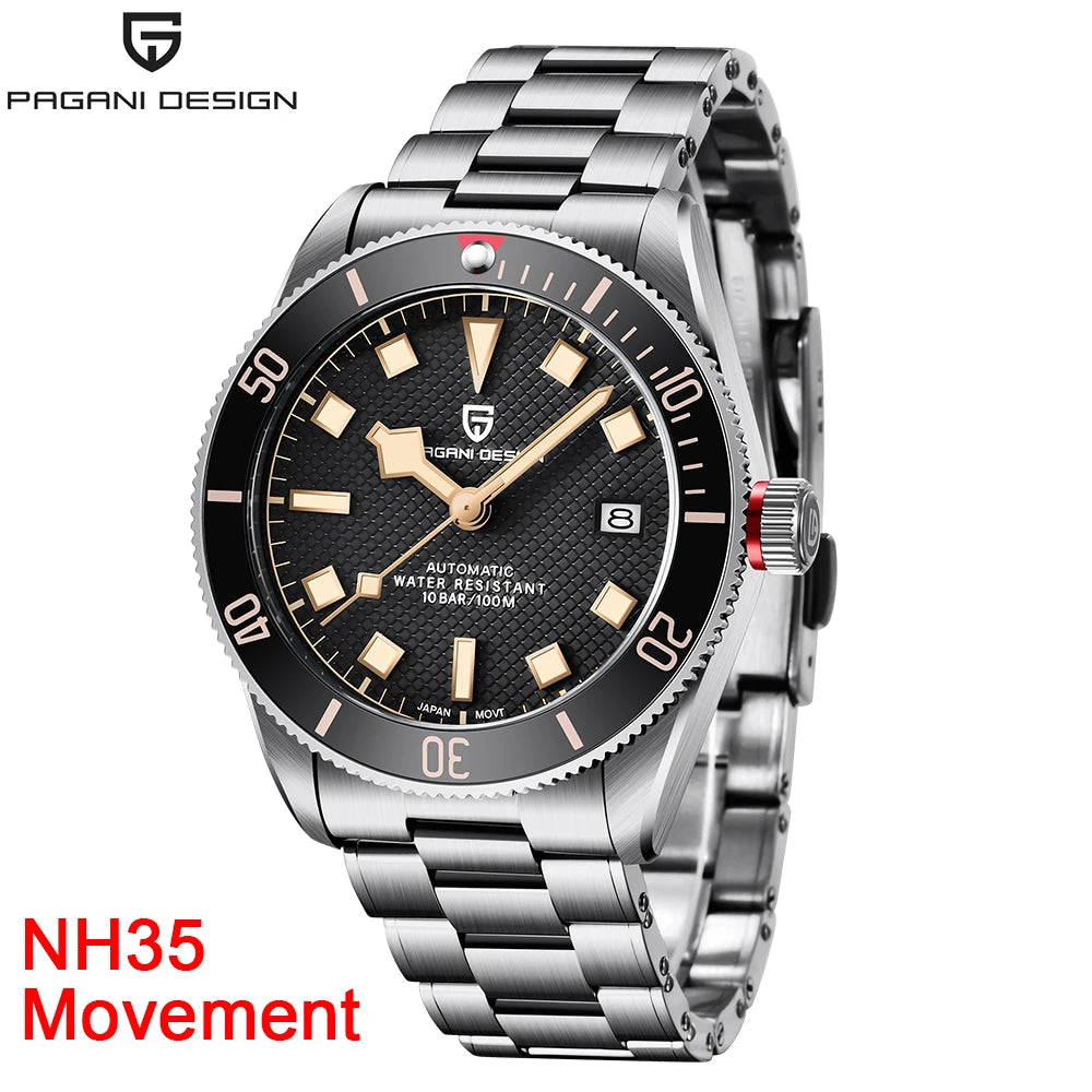 PAGANI DESIGN BB58 Men's Watches Mechanical Watch For Men Luxury Automatic Watch Men NH35 Movt Waterproof Reloj Hombre PD-1671