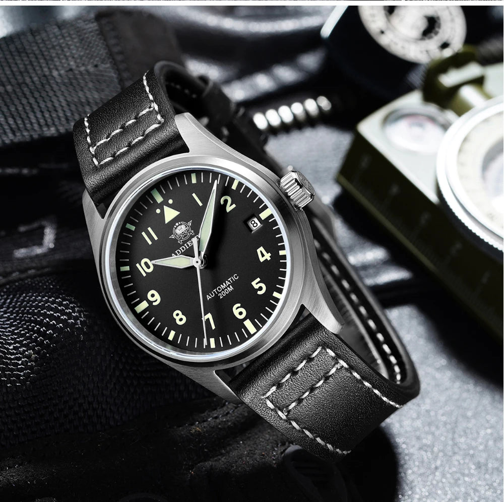 ADDIESDIVE Watches For Men C3 Super Luminous 200m Waterproof  Japan 8215 316L Stainless Reloj Hombre Automatic Mechanical Watch