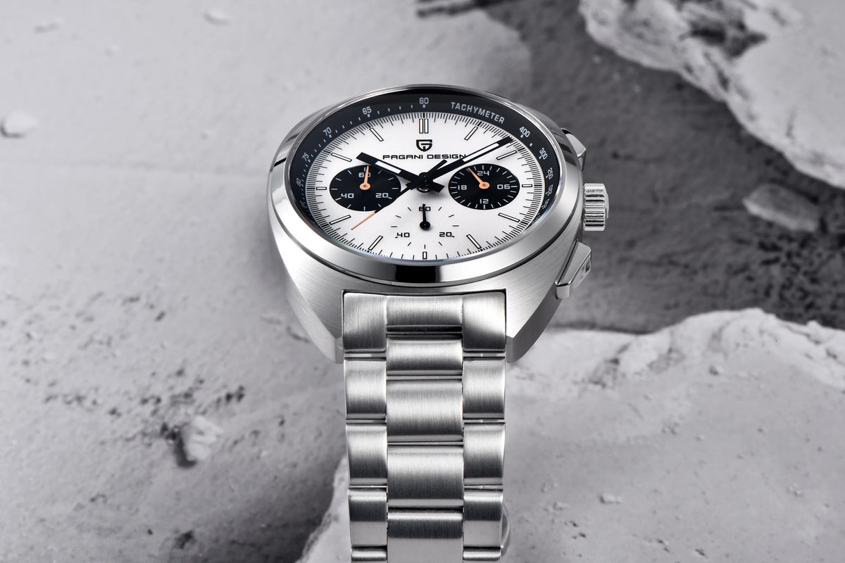 PAGANI DESIGN 2025 New Panda Dial Men Watches Luxury Quartz Watch For Men Japan VK63 Sport Chronograph Sapphire glass Wristwatch