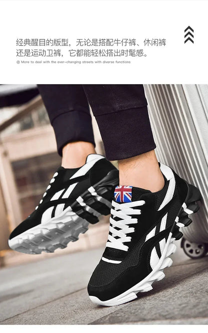 Brand trend size 46 47 48 men's wear-resistant cushioning thick-soled fitness sneakers, outdoor breathable running shoes for men