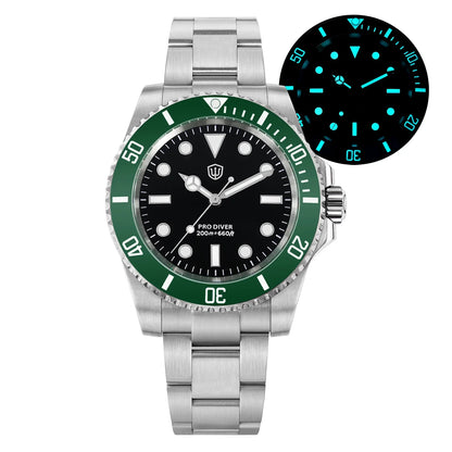 Watchdives WD1680Q V2 VH31 Sweep Second Quartz Watch Ceramic Bezel Ar Sapphire Bgw9 200M Waterproof 316L Wrist Watch Men Watches