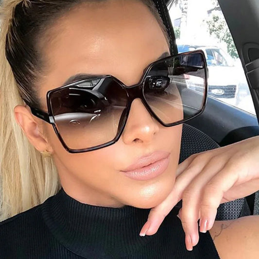 New Vintage Sunglasses Women Men Square Big Frame Sun Glasses Female Brand Designer Retro Shades Fashion Sunglasses ﻿for Male