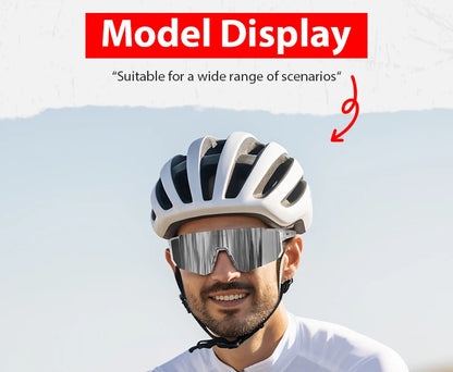 Scvcn Sunglasses Cycling Glasses Photochromic Sports for Men Sun Mountain Bike Road Bicycle Eyewear Goggles UV400 Polarized MTB