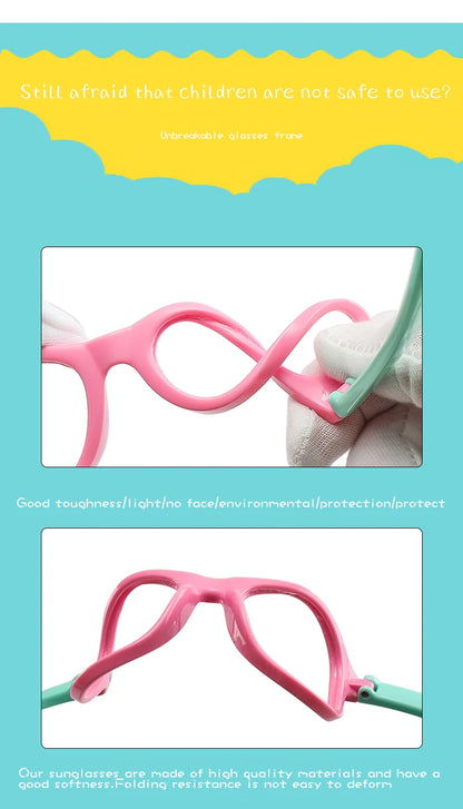 Polarized Kids Sunglasses TR90 Silicone Gel Frame Classic Square Children Sun Glasses Girls Boys Multi Color Baby Goggles UV400