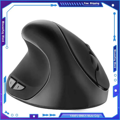 YANFU BNKJ5 Mute Grip Left Hand Wireless 2.4G Mouse Ergonomic Applicable  Snail Bionic Relief Joints Office Dry Battery Version