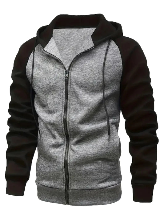 Autumn Winter New Zipper Fleece Hooded Coat Casual Men Women Plus Size Loose Pullover Fashion Raglan Sleeves Sweatshirt Top
