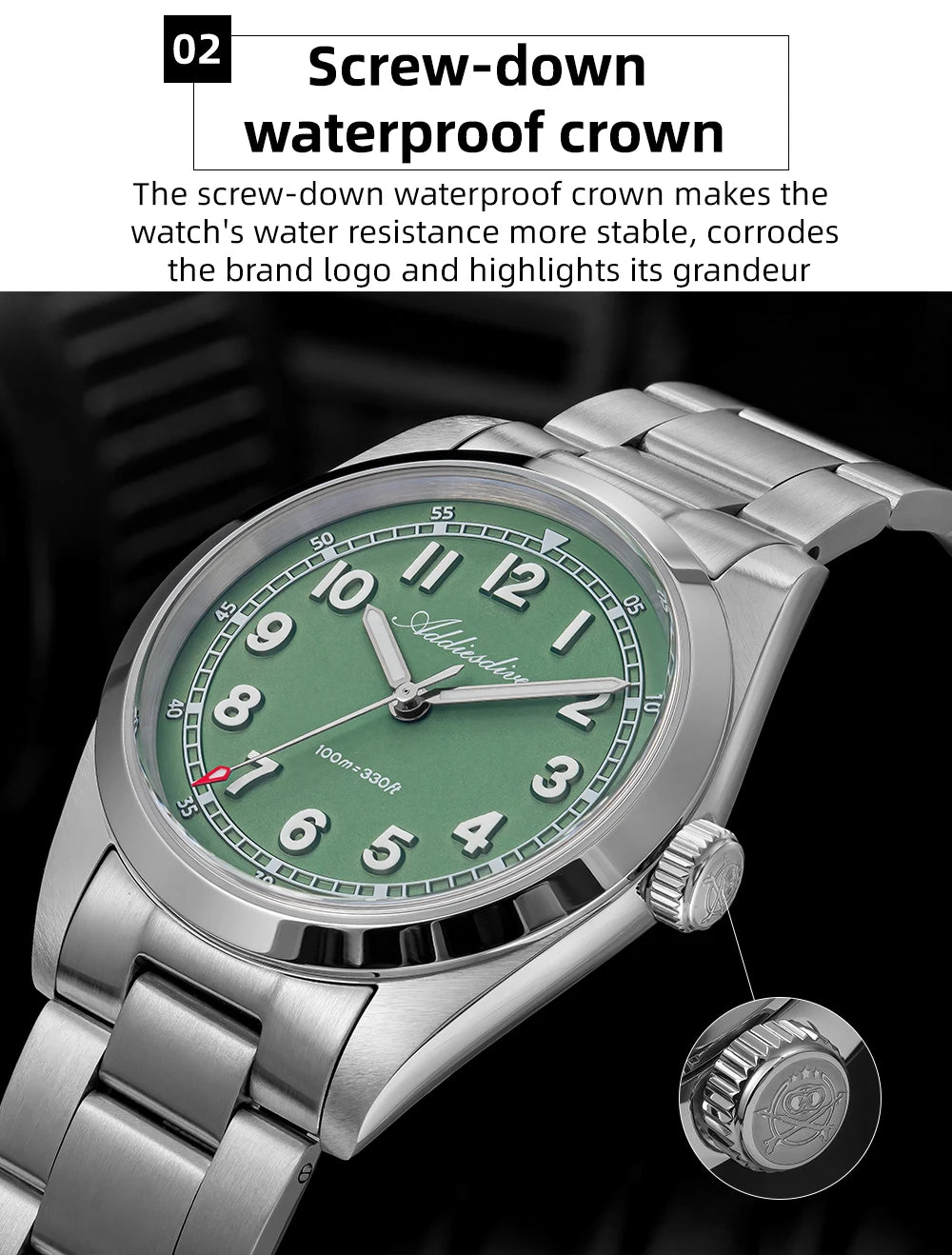 ADDIESDIVE 2026 New Men's Luxury Quartz Watch 100m Water Resistance Sapphire Crystal Japanese Movement BGW9 Blue Lume AD2521