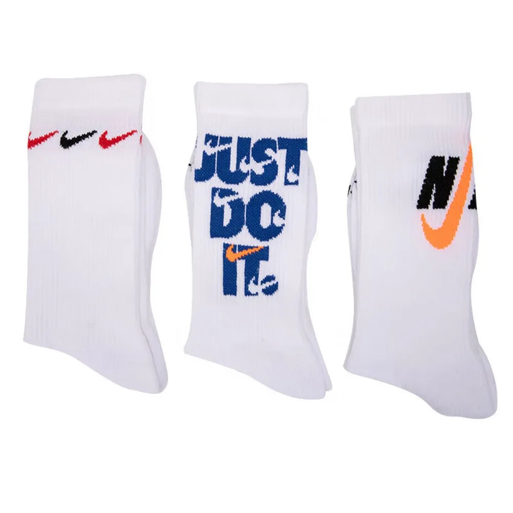 Nike Basketball Socks: AJ Jordan Triple Pack Mid-Calf Socks for Men and Women—Breathable and Moisture-Wicking SX5545-915