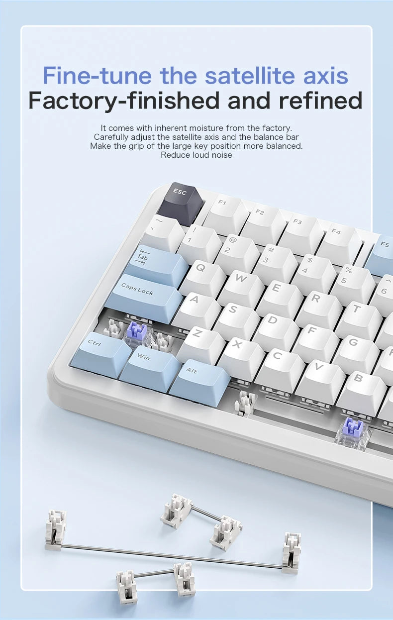 F75 Mechanical Keyboard FREEWOLF * AULA F75 Bluetooth Three-mode Keyboard,Dedicated for Gaming and Office Use