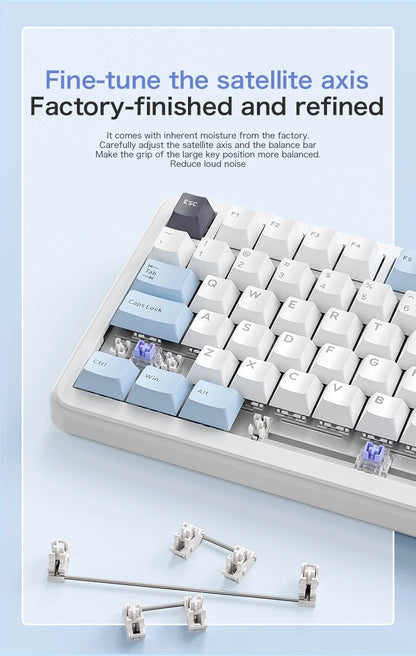 F75 Mechanical Keyboard FREEWOLF * AULA F75 Bluetooth Three-mode Keyboard,Dedicated for Gaming and Office Use