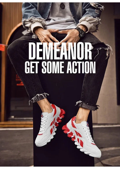 Brand trend size 46 47 48 men's wear-resistant cushioning thick-soled fitness sneakers, outdoor breathable running shoes for men