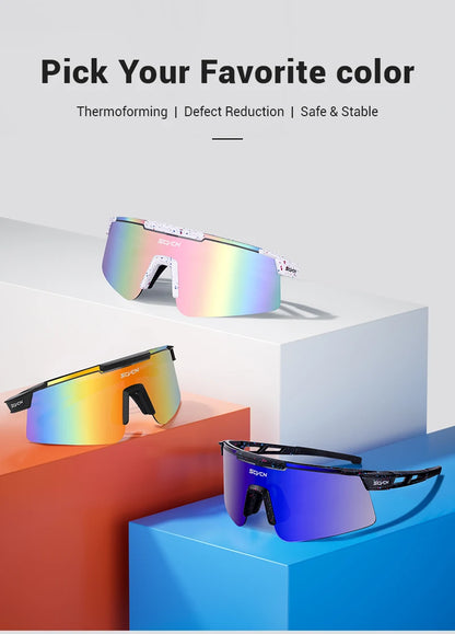 SCVCN UV400 Cycling Glasses Men Women MTB Road Bike Sunglasses Outdoor Hiking Drive Running Sunglasses Fashion Sports Glasses